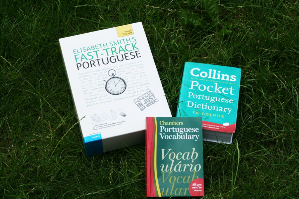 teach yourself portuguese book CD giveaway lindsay does languages on grass