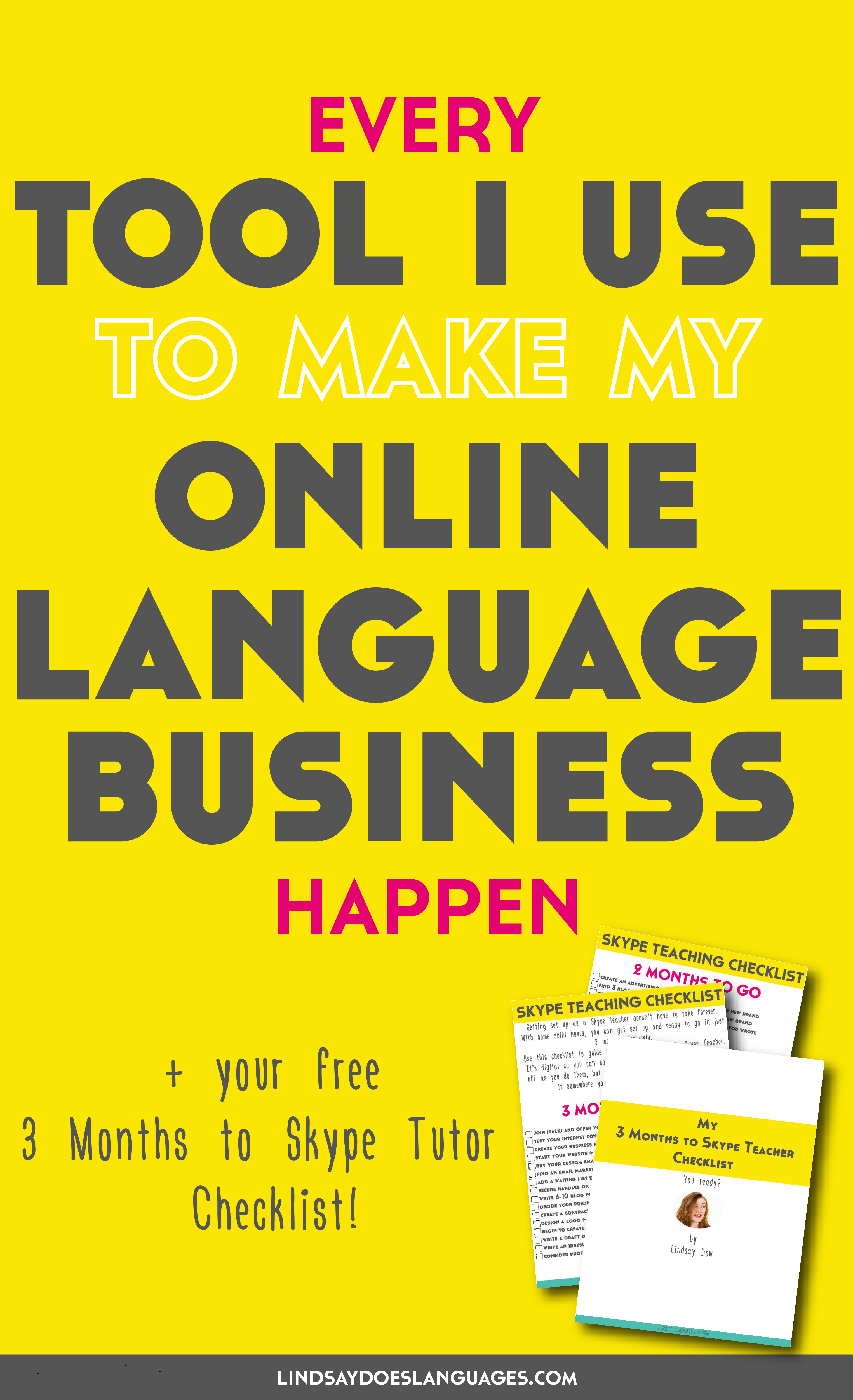 Do you want to run your own online language business? Click through to read about everything I use to make my business happen + get your free guide. >>