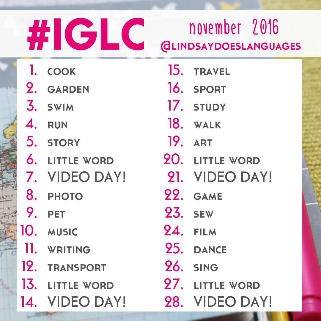 Clear The List is your monthly chance to check in on your language learning and life goals. Click through to read mine for November 2016 and download your free planner! >>