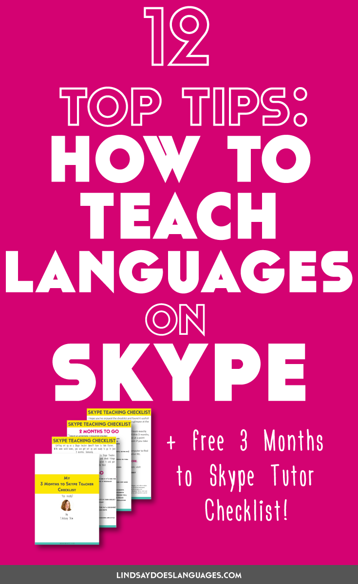 Teaching on Skype has quickly become a big part of my business. Want to know how to teach on Skype? Here are 12 top tips for teaching languages on Skype. Click through to read more!