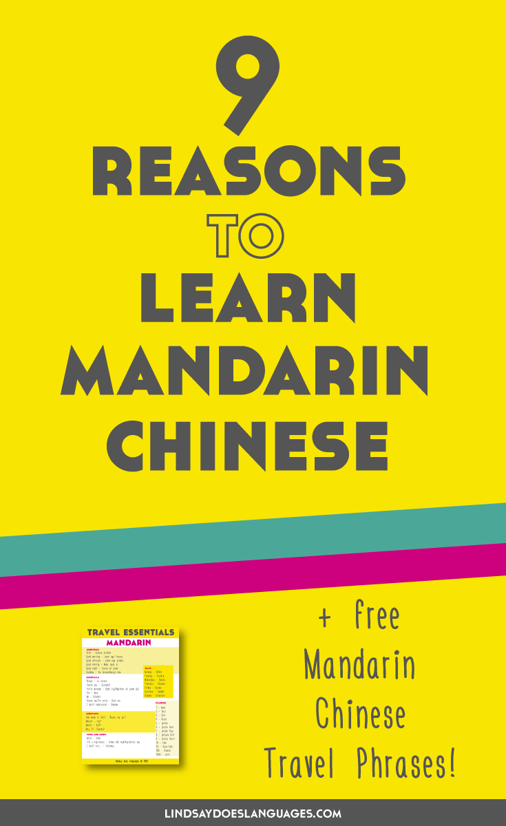 Ever thought about learning Mandarin Chinese? Here are 9 reasons to learn Chinese and the best resources to learn the language. If you've been looking for some reasons to learn Chinese, click through to learn more. Click through to get your free Mandarin Chinese Travel Essentials too!