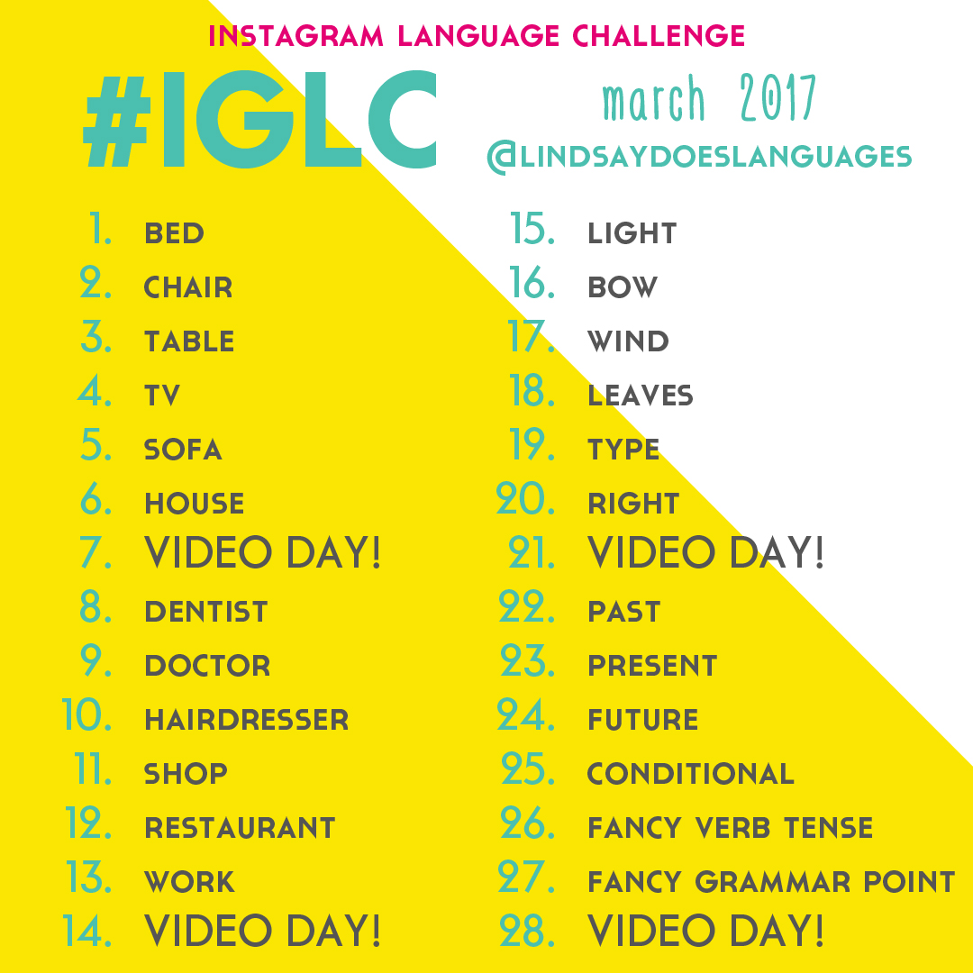 Join the Instagram Language Challenge and learn a little language each day with Instagram. Click through to learn more! >>