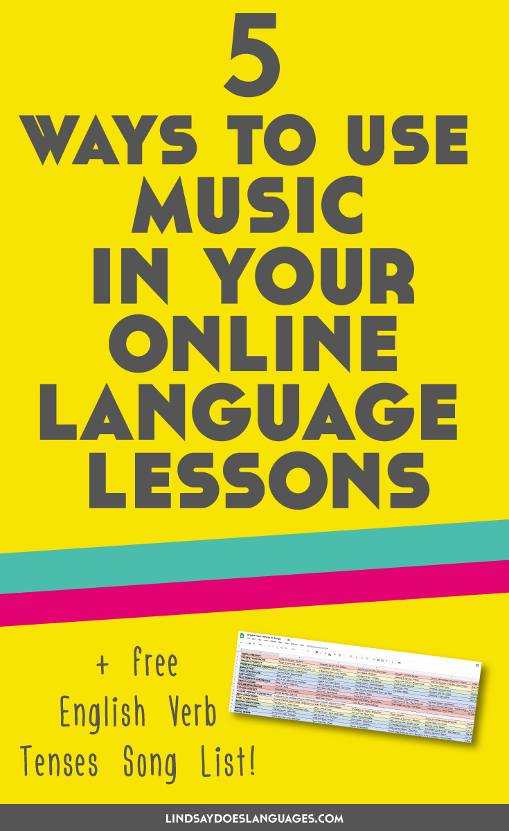 Music is awesome for language learners, which means it's great for your language teaching too. Here's 5 ways to use music in your online language teaching.