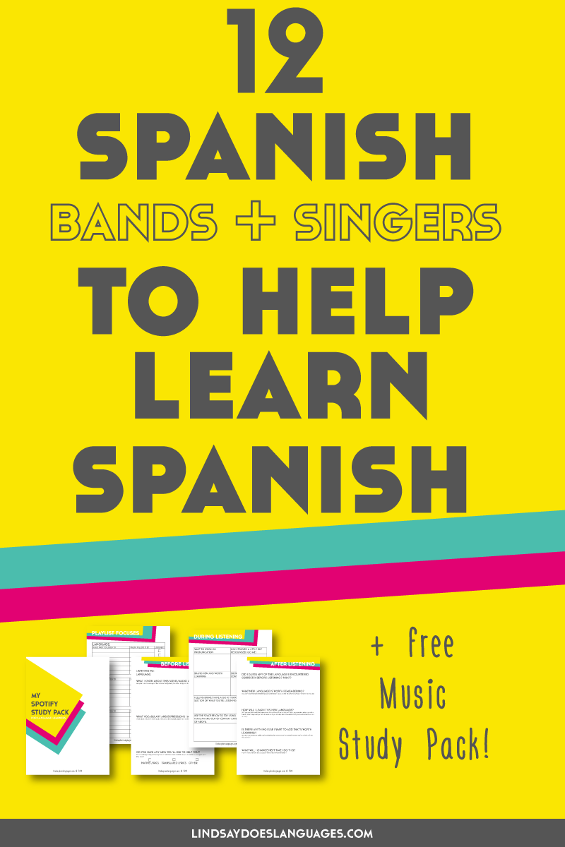 Learning Spanish is better with music! Find a new favourite band or singer who sings in Spanish with this article - especially if you don't like reggaeton. Click through to get your free Music Study Pack! ➔