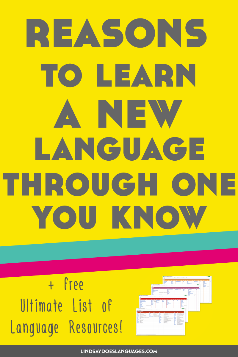 One way you can keep learning new languages and help to maintain the others is by learning a new language through a language you know already. ➔